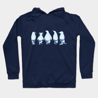 Melting Icebergs as Penguin Silhouettes Hoodie